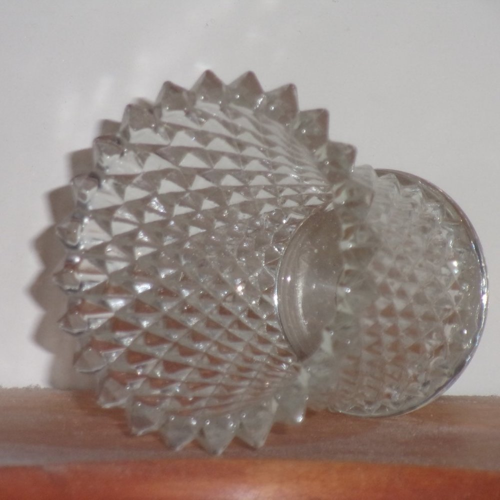 Vintage Clear Crystal Ribbed Glass Votive Tea Candle Holder Insert - Picture 5 of 8